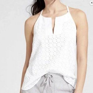 Athleta Eyelet Dunes Tank — NWT — White